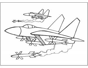 Раскраски Раскраска Военный самолет самолеты