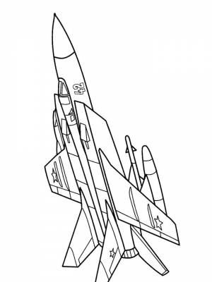 Раскраски Военный самолет   в формате