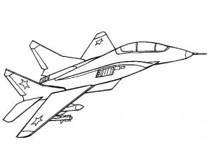 Раскраски Военный самолет  и  онлайн