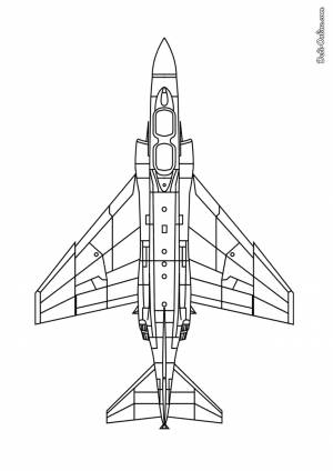Раскраска Военный самолёт
