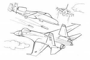 Раскраски Раскраска Военный самолет самолеты