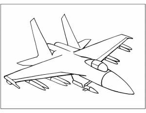 Раскраски Раскраска Военный самолет самолеты, Download print coloring page