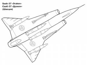 Раскраски Раскраска Военный самолет самолеты, Download print coloring page