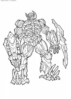 Раскраска Десептикон Шоквейв