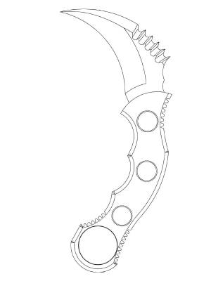 Раскраски Керамбит