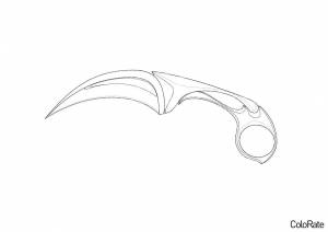 Раскраска Современный керамбит