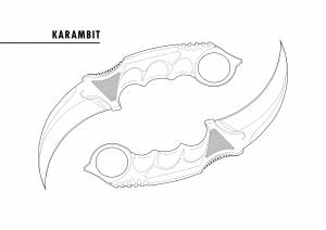 Раскраска ножа керамбит