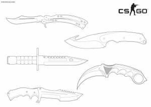 Раскраски Керамбит голд