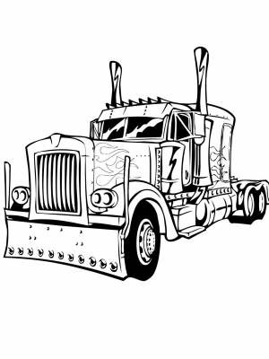 Раскраски Оптимус Прайм   в формате