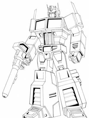 Раскраски Оптимус Прайм   в формате
