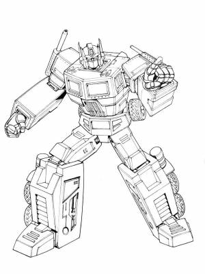 Раскраски Оптимус Прайм   в формате