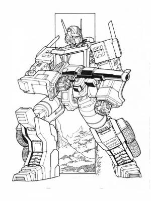 Раскраски Оптимус Прайм   в формате