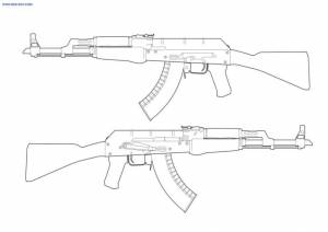 Раскраска АК47