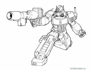 Optimus Prime» раскраска для детей