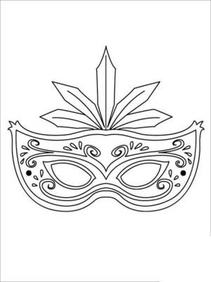 Раскраска Карнавальная маска