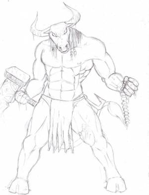 Минотавр для срисовки