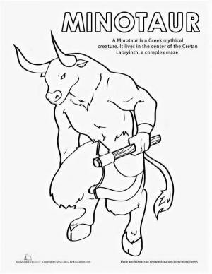 Раскраски Тесей и минотавр