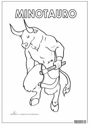 Раскраски Тесей и минотавр