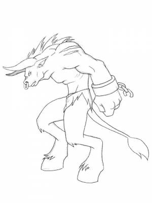 Раскраски Минотавр   в формате