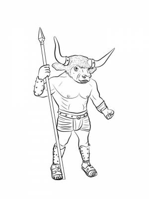 Раскраски Минотавр   в формате