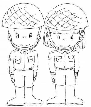 Раскраски Солдат детская