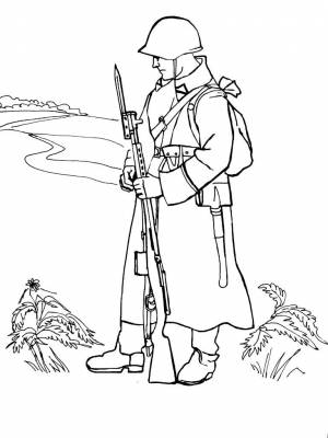 Солдат с оружием