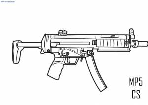 Раскраска MP5 из CS GO