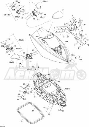 Запчасти для Гидроцикла Sea-Doo 2005 RXT Раздел