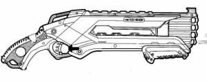Раскраска Nerf Rough Cut Template