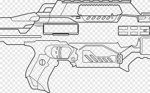 Книжка-раскраска Nerf Blaster Gun Огнестрельное оружие, Nerf Darts, угол, белый png