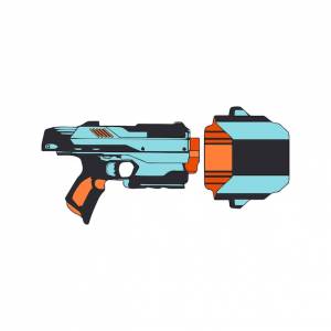 Вектор раскраски пистолета nerf