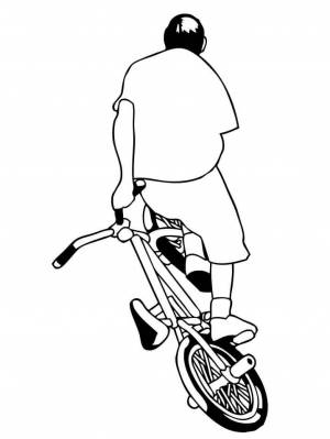 Раскраска Уличный велосипед Bmx