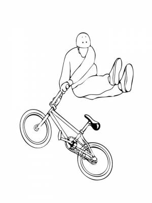 Раскраска BMX  картинку для детей