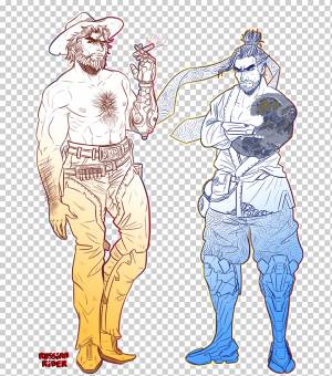 Overwatch Hanzo Fan art Sketch, Mccree, игра, другие, человек png