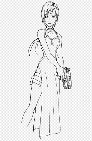 Ада Вонг Алиса Resident Evil 4 Книжка-раскраска Рисунок, ФДР, угол, белый, лицо png