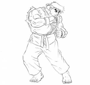 Как нарисовать Рю из игры файтинга Street Fighter