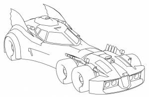 nice XNA Batmobile Injustice GAU Coloring Page Outline