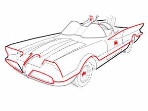 Бэтмобиль раскраска