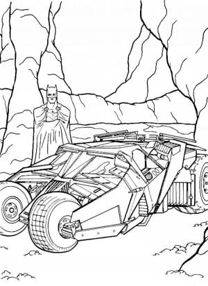 Раскраски Бэтмобиль