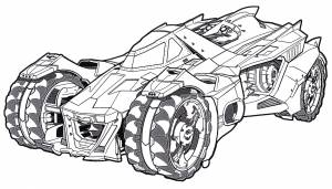 Раскраска бэтмобиль