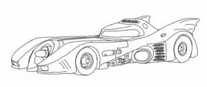 Раскраски Бэтмобиль