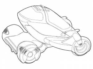 Машина будущего рисунок раскраска