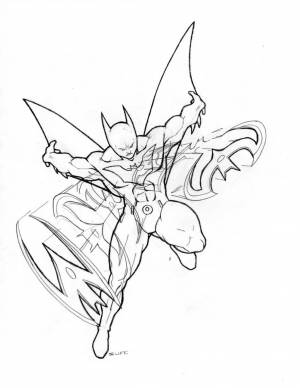 Раскраска мультик Бэтмен Будущего