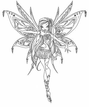 Распечатать и раскрасить фею Winx