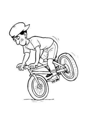 Картинка BMX раскраска для девочек