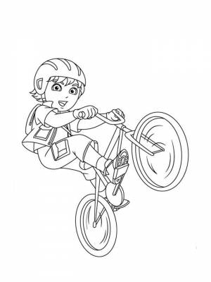 Раскраска BMX  для девочек
