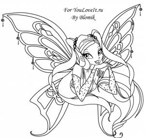 Раскраска для детей Винкс Winx малышей девочек мальчиков просто