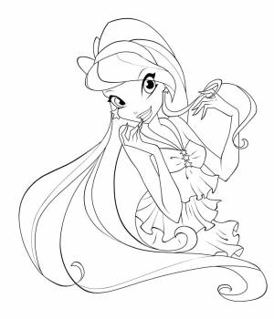 Раскраски вин, Раскраска Винкс Стелла Клуб Винкс Winx club