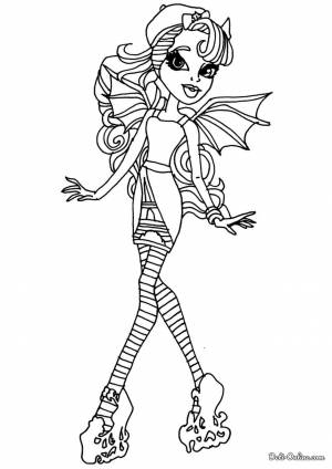 Раскраска Монстр Хай Рошель Гойл