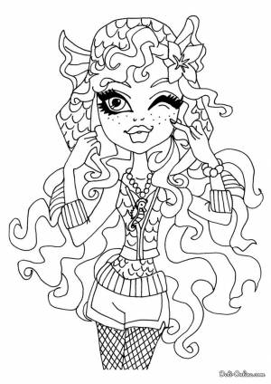 Раскраска Монстр хай Лагуна Блю